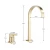 Import Brushed Golden Basin Faucet Single Handle Widespread Bathroom Sink Mixer Tap Deck Mounted Bathtub Mixers Crane from China