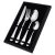Import Bulk Buffet Dinner Cutlery Set Plated Mirror Black Gold Silverware 4pcs Stainless Steel 1010 Flatware Sets with Gift Box from China