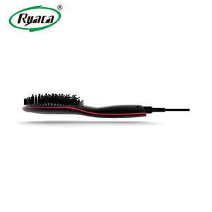 BY-621 Hot selling RYACA Newest Electric Hair Straightener Brush with LED display Keratin hair straightener