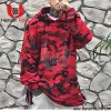 Camouflage Lacess Fashion Style Fleece Pullover Hoodies Ribbed