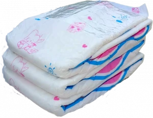 Candy color L Size thick adult diapers with baby print