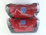 Car Neck Pillows PU Leather Foal Fabric Head Support Breathable Model Protector Universal Headrest Cushion Easy Inst