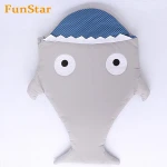 Cartoon Shark Style Baby Sleeping Bag Toddler Stroller Winter Outdoor Stroller Bag