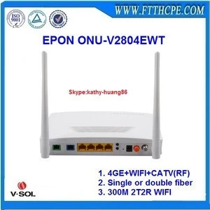 CATV optical received 4*GE ports optical network wifi telecommunication equipment FTTH EPON ONU modem