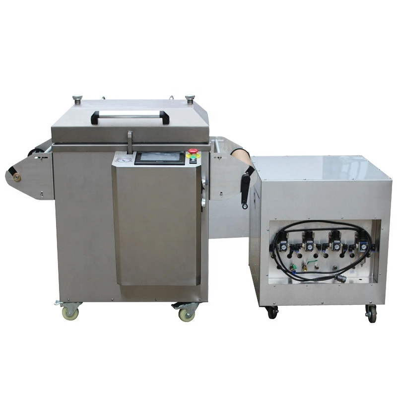 CE standard WH280 modified atmosphere packaging tray sealing machine food fish map vacuum packing tray sealer with gas flushing
