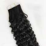 Cheap afro kinky curly human hair extension Double drawn Tape hair extension Remy KC Tape in extension
