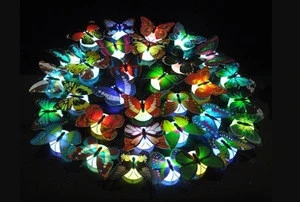 Cheap colorful luminous butterfly night light simulation butterfly luminous toy