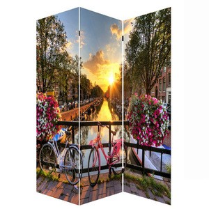 Cheap folding soundproof sliding doors interior screen hanging canvas print room divider for hospital conference dividing