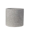 Cheap price morden designs round grey terrazzo nursery plant pots with cylinder shape high quality made in Vietnam