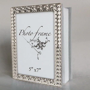 cheap silver plated metal alloy frame cover photo album