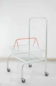 Cheap store used metallic wire small shopping basket
