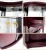 Import cherry color storage shelves modern showcase living room cabinets glass curio wine display bar cabinet wood rack with led light from China