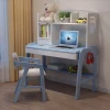 Childrens solid wood desk bookshelf integrated modern minimalist study room can lift computer desk and chair