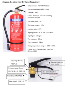 China extinguisher supplier 3kg abc dry chemical powder fire extinguisher extintor or cylinder