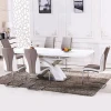 China factory high-end white furniture company coffee shop cafe table and chair dining room sets