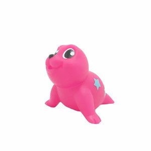 China factory products Eco-friendly PVC seal bath toy rubber animal floating and Squirting Toy for Kids