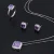 Import China jewelry online fashion 925 sterling silver jewelry sets wholesale of purple crystal zircon jewelry from China