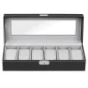 China Manufacture Personalized Boxes Black Storage Gift Case Custom Luxury PU Leather Watch Box