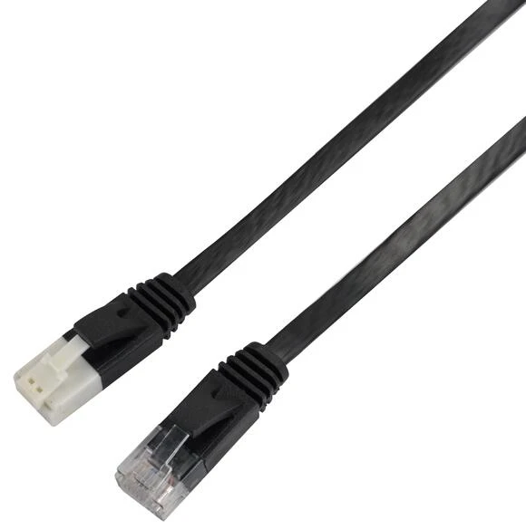 China manufacturer CAT 6 flat patch cord cable with Nylon made RJ45 connector