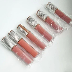 China Maynice Vendor Diamond Top Private Label Makeup No Logo Ready To Ship Lip Gloss Vegan Glossy Liquid Lip Gloss