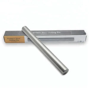 China new products 18/8 stainless steel french rolling pin for bakers cookie pastry dough roller