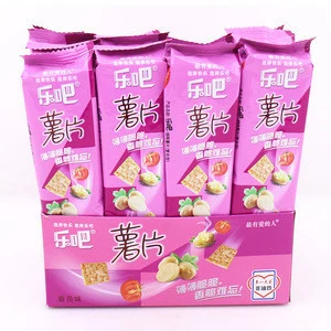 Chinese cheap snacks mixed flavor non-fried mini hard potato chip cookies 50g