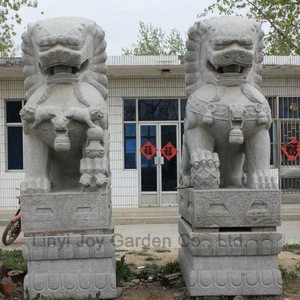 Chinese Stone Lion Garden Animal Statues