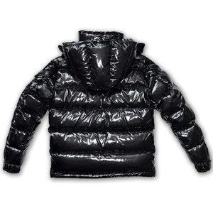 Classic shinny black thickened winter mens white duck down jackets