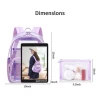 Clear Bookbags and Backpacks Custom Logo Purple TPU Material Waterproof Clear Mini Transparent Backpack