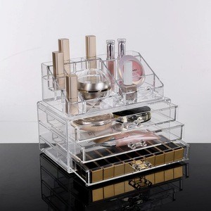 Clear plastic drawer storage cabinet jewelry storage cosmetic organizers