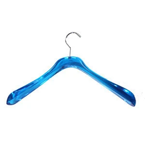 Clear Plexiglass Plastic Clothing Suit Hanger Rack Transparent Acrylic Clothes Coat Hanger Manufacturer In China