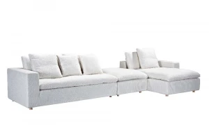 Cloud Corner Sofa New furniture 2020 L shape couch lounge sectionals sofa white velvet linen modern luxury feather modular sofa