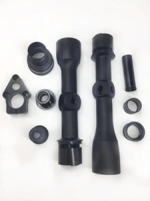 cnc machining aluminum scope parts and dioptrie and long eye lens and fore sight and riflescope optic parts for hunter gun