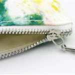 colorful printing pen bag canvas zipper pencil bag portable pen bag