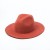 Colourful Wool Felt Customize Flat Wide Brim Fedora Hat for Women Men Fashion Dress