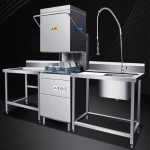Commercial Electric Restaurant Automatic Washing Machine Dish Washer Machine Hood Type Dishwasher for hotel & restaurant