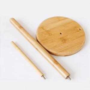 competitive price custom natural bamboo wooden free standing roll holder stand kitchen towel roll paper holder for kitchen