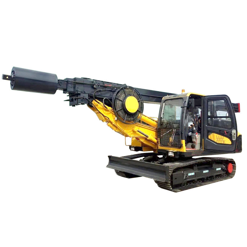 crawler hydraulic static pile driver with hammer