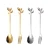 Import Creative dessert stainless steel leaf fork spoon small coffee mixing spoon gift leaf spoon fruit fork from China