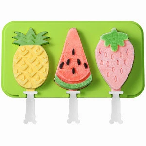 Creative DIY fruit shape homemade ice cream baking mold Popsicle silicone model Home silicone ice cream mold
