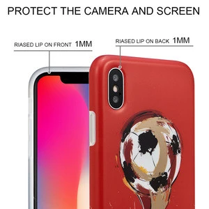 CTUNES Soccer Ball Series Anti-Scratch Case IMD Printing Matte TPU Rubber Silicone Cover For iPhone X