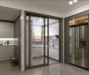 Custom Aluminum Alloy Frame Sliding Door Pocket Hollow Tempered Glass Hanging House Windows Villas Living Rooms Horizontal