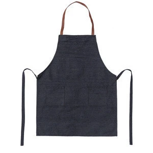 Custom aprons printed logo kitchen apron barber denim aprons