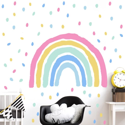 Custom Arch Rainbow Wall Decal Decor Stickers for Decals Wall Art Stickers for Living Room Bedroom Decor