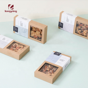 Buy Custom Brown Kraft Paper Gift Paper Box With Clear Pvc Window Stand ...