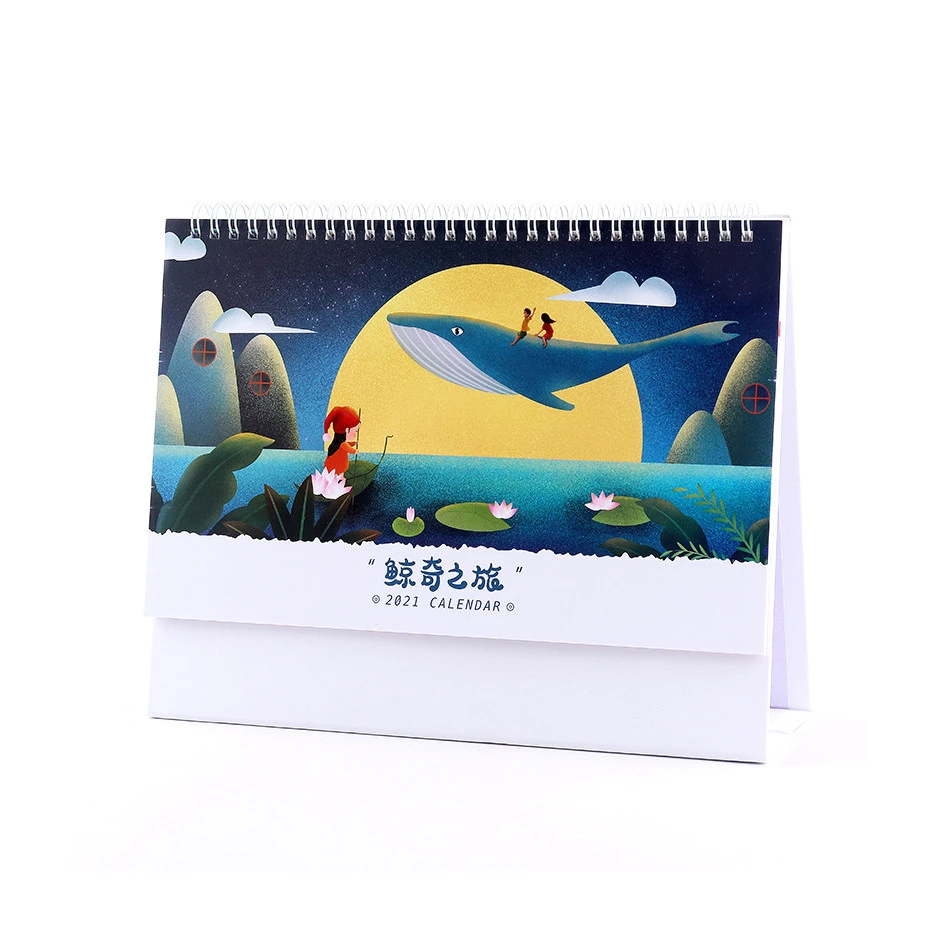 Custom Desk Box Advent Cardboard Weekly Planner New Year 2020 Perpetual 365 Days Printing Kids Color 2021 Logo Monthly Calendar