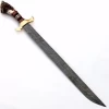 Custom Hand Made Wazirabad Damascus Steel Swords With Stag Handle