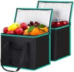 Custom large non woven ice lunch insulated cooler bag waterproof food delivery bag