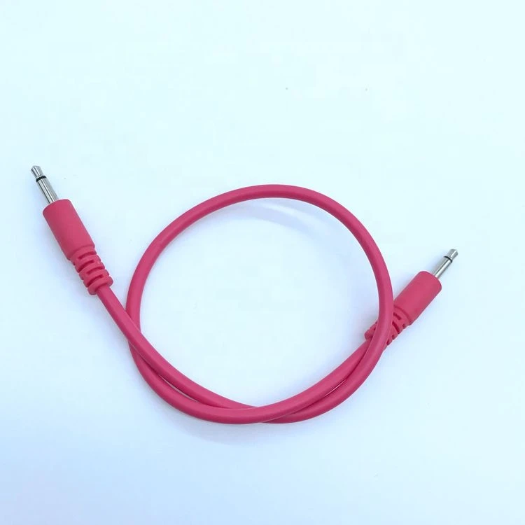 Custom LOGO  Connector Mono Modular Patch 3.5mm Audio Video Cable