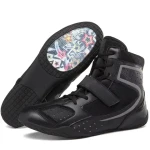 Custom Manufacture Indoor Sports Training Shoes Male Comfortable Lace-up Wrestling Shoes Boots Sneaker Professional Boxing Shoes